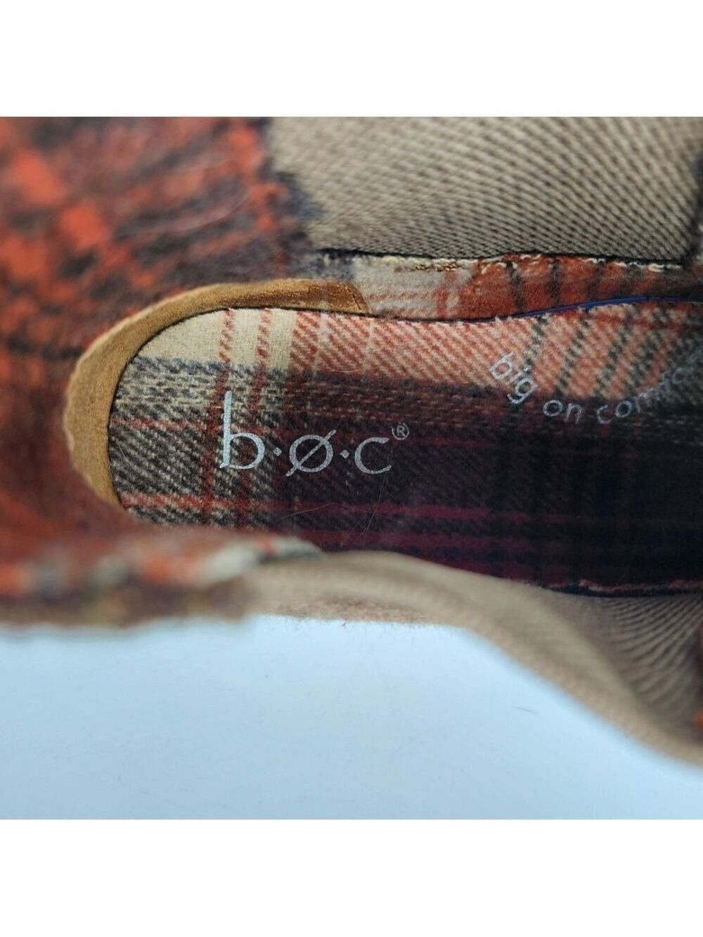 b.o.c. Brown Wool Felt & Leather Ankle Booties NWOT Sz 9 - Picture 4 of 6